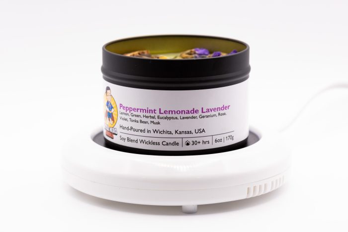 Peppermint Lemonade Lavender Wickless Candle